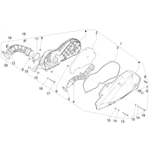 Piaggio Beverly 300 4T 4V HPE ABS E5 2021-2022 Luftfilter (EMEA)