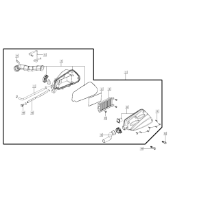 Luftfilter Kymco Super8 Street 50i E4 Mattschwarz