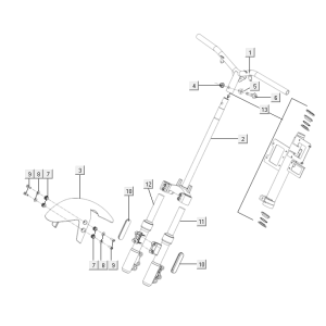 Lenker - Vordergabel Niu M+ Sport rot
