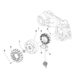 Schwungrad Vespa Sprint 25km 4-Takt-2-Ventil