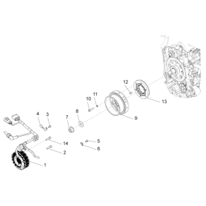 Magnetschwungrad Piaggio Beverly 350 E3 Sport Touring 2013-2014