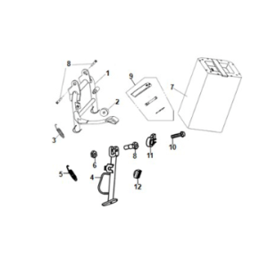 Hauptständer - Seitenständer - Batterie Assy Sym E-Fiddle