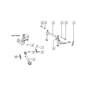 Hauptständer - Seitenständer Kymco Downtown 125i