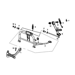 Hauptständer - Seitenständer - Kickstarter Pedal Sym Symphony ST euro 4