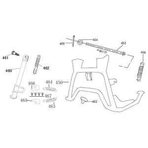 Hauptständer Benzhou YY50QT-45A Titan