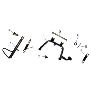 Haupständer China LX weiß