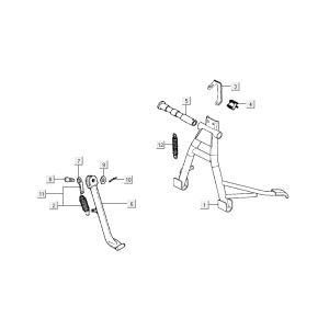 Hauptstand Kymco Activ 4-Takt rot-schwarz