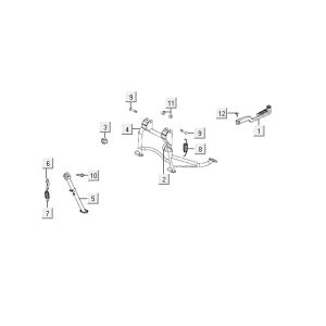 Hauptstand Kymco VP50 4 t ac techo Silber
