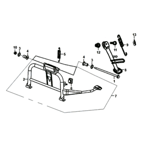 Hauptständer/ Seitenständer/ Kickstarterpedal Sym Symphony ST 125I E4