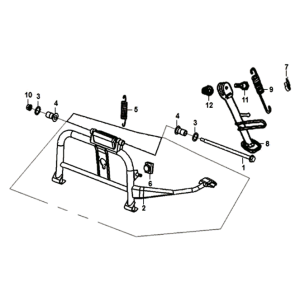 Hauptständer/Seitenständer Sym Jet 14 125I E4
