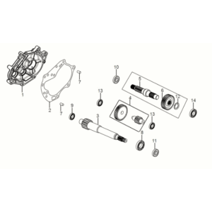 Einsatzgehäuse - Antriebswelle Sym Symphony ST 50 E5