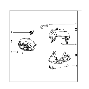 Motortunnel Abdeckung Peugeot Speedfight 4 4-Takt Weißgold