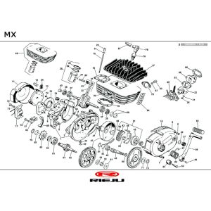 Motor Rieju MX orange 2000 2-Takt