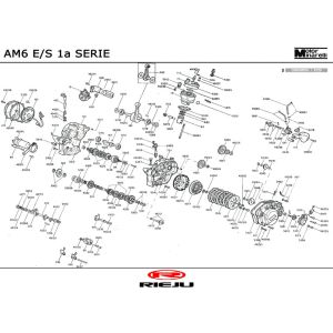 Motor Rieju RS1 rot-blau 2001 2-Takt