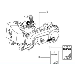 Motorblok compleet Piaggio Zip RST 50 2-takt AC