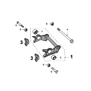 Motoraufhängung Peugeot Jet Force LC weiß