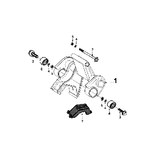 Motoraufhängung Peugeot Speedfight 4 4-Takt Blau/Schwarz