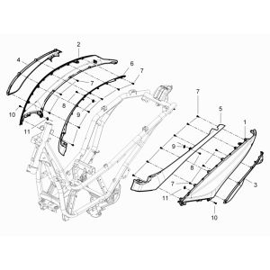 Motorrad-Bildschirm Piaggio Beverly 300 IE ABS E4 2016—2020 (EMEA)