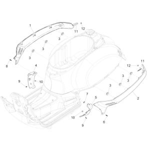 Motorscheibe GTS 125 IE technisches Grau 742/B