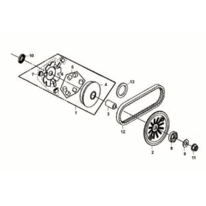 Movable drive face assy Sym Crox 50 E5
