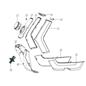 Frontabdeckungen Niu N-Pro schwarz - rot