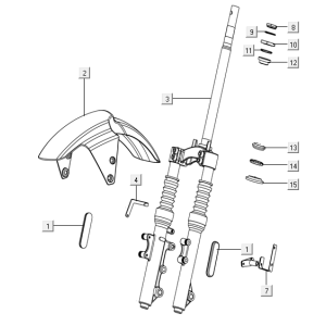 Vordergabel Niu N-Pro schwarz - rot