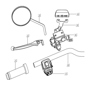 Lenkerschalter - Spiegel links Niu N-Pro