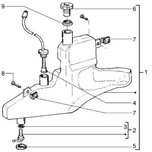 Öltank Piaggio Liberty 2-Takt bis 2005