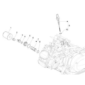 Vespa GTS 125 4-Takt IE ABS Euro4 Ölfilter 2016-2018