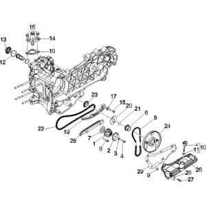 Ölpumpe Vespa GTS 250 dh 2005-2016 (ohne ABS)