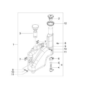 Öltank Vespa S 2-Takt