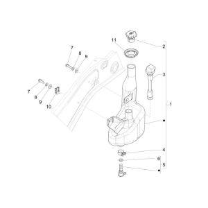 Öltank Vespa Primavera 2-Takt