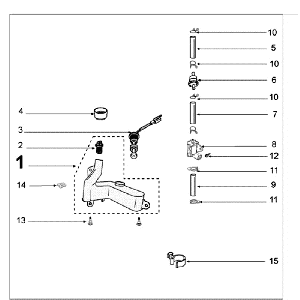 Öltank - Ölpumpe Dell Orto Peugeot New Vivacity 2-Takt Dunkelblau