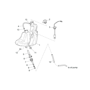 Öltank Aprilia SR 50 H2O ie+Vergaser 2004-2009