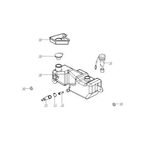 Öltank Kymco G-Dink 2-Takt Dunkelgrau