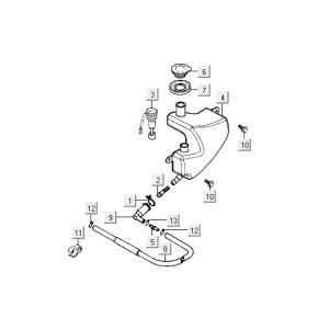 Öltank Kymco Super9 2t lc om mattschwarz-gelb