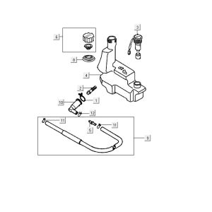 Öltank Kymco ZX 2t ac blau begrenzt