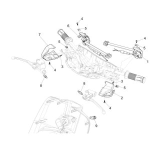 Umsteller- Wahlschalter- Drucktaster - Schalter Vespa Sprint 125 4T 3V IE ABS