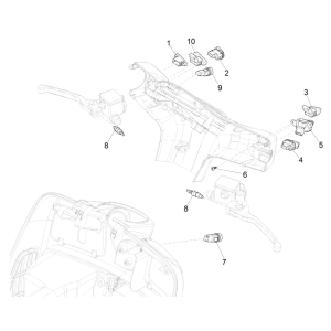 Umlenker - Wahlschalter - Drucktaster - Schalter Vespa GTS 125 4T E5 ABS 2021 (EMEA)