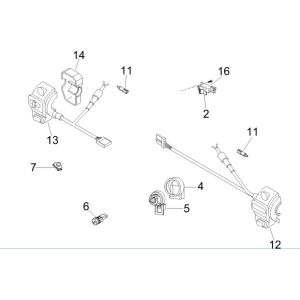 Umsteller - Wahlschalter - Drucktaster - Schalter Vespa GTV 250 4T 4V IE