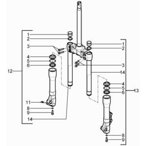 Ersatzteile für Fork (Kayaba) Gilera Runner 50 SP 2010-2017
