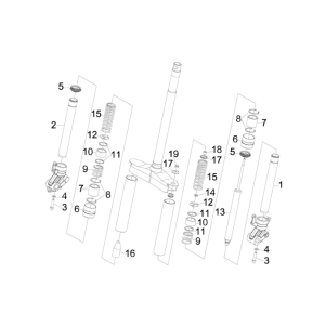 Teile v/d Vordergabel (Wuxi Top) Gilera Runner 50 SP 2010-2017