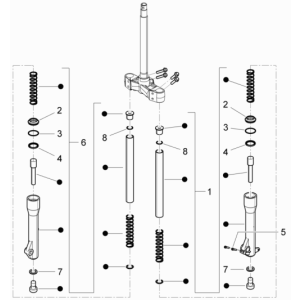 Ersatzteile für Fork (Escorts) Gilera Runner 50 SP 2010-2017