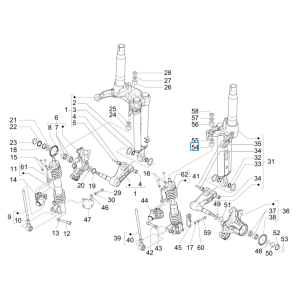 Vorderradgabelteile (Mingxing) Piaggio MP3 350 Maxi Sport E4 ABS 2018-2020 (EMEA)