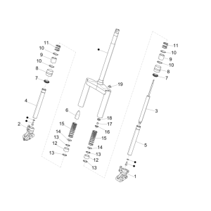 Vordergabelteile (Wuxi Top) Piaggio NRG Power DD 2007-2017