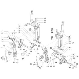 Vorderradgabelteile (Mingxing) Piaggio MP3 300 HPE/300 HPE SPORT E5 ABS 2020-2022 (EMEA)