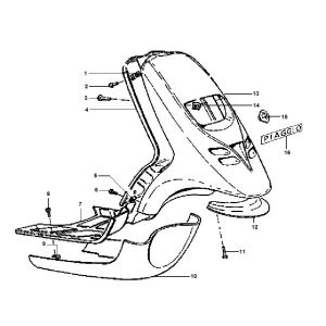 Frontspoiler - Frontscheibe Piaggio Typhoon 98-2005 2-Takt
