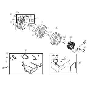 Zündung Kühlung AGILITY 16+ 4T 200i Matt Metallic Silber