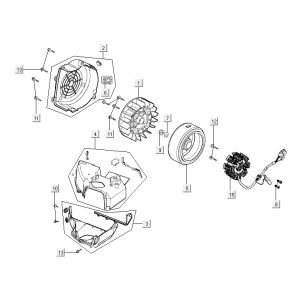 Zündkühlung Kymco Agility 12 4-Takt 125 blau