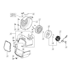 Zündungskühlkappe Kymco Agility 10' 4-Takt Silber